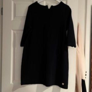 Armor Lux Linen Short Sleeve Shift Dress w Belt Blue Size 4/44/XLarge